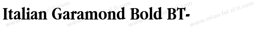 Italian Garamond Bold BT字体转换